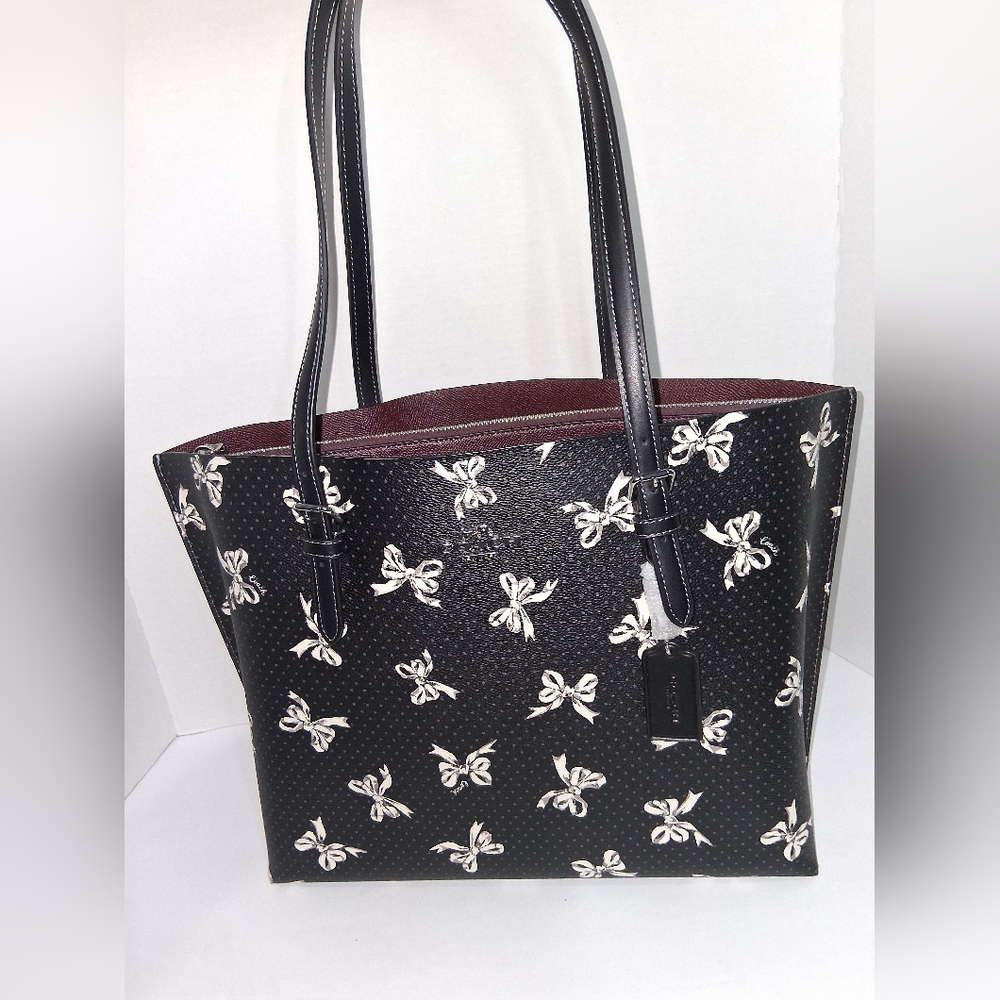 Coach Molly Black and White Tote Bag